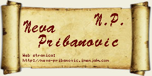 Neva Pribanović vizit kartica